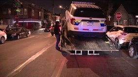 Philadelphia police officer injured after crash in Hunting Park