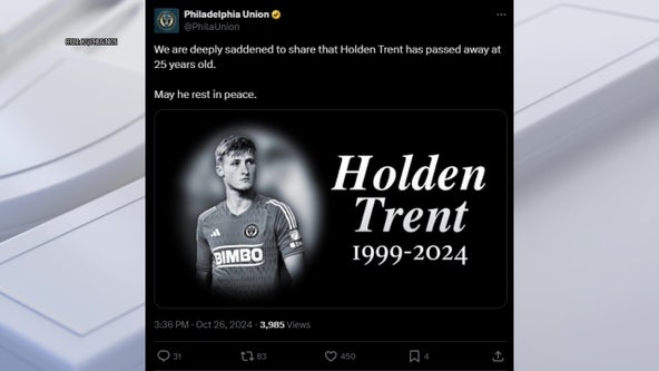 Legacy of Philadelphia Union's Holden Trent will live on as organ donor, family says