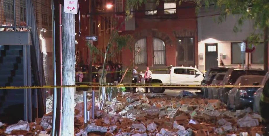 Apartment building partially collapses in North Philadelphia