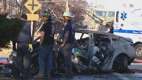 Fiery crash claims 2 lives as 2 cars collide, igniting lithium-ion batteries