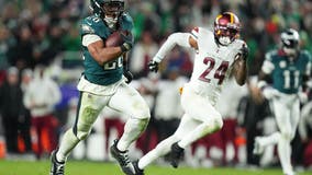 Saquon Barkley runs for 2 TDs, Eagles beat Commanders 26-18 to stretch NFC East lead