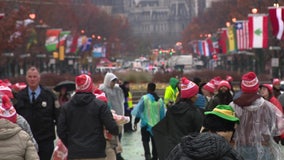 Thanksgiving Day Parade goers in Philadelphia look on the bright side despite showers