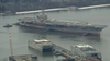 Former USS John F. Kennedy leaving Philadelphia Navy Yard to be dismantled