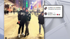 Nick Foles celebrates with Eagles fans on Broad Street after NFC Championship win