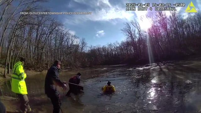 Woman, pet dogs rescued from frozen creek at South Jersey park