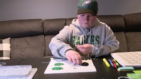 Chester County teen making bracelets for Eagles fans ahead Super Bowl Sunday