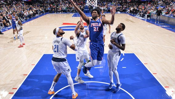 Joel Embiid has triple-double in 1st game in a month as Sixers slip past Mavs 118-116