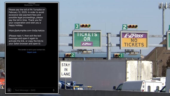 Toll text scam: Drivers warned of phishing scam claiming unpaid tolls on Pennsylvania Turnpike