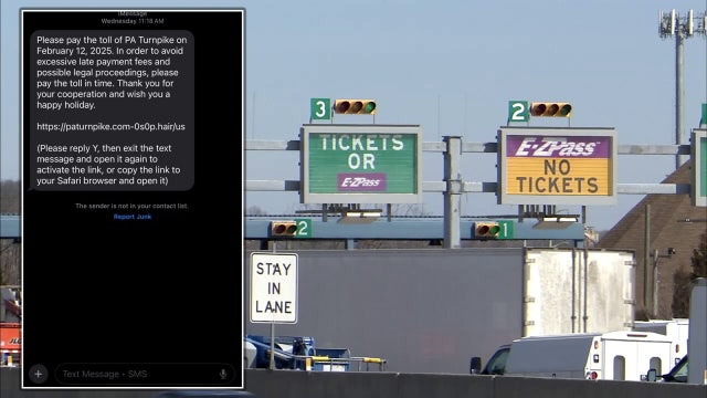Toll text scam: Drivers warned of phishing scam claiming unpaid tolls on Pennsylvania Turnpike