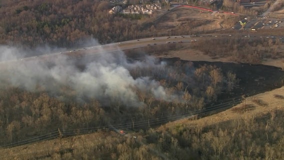 Route 422 reopens after large brush fire in Montgomery County