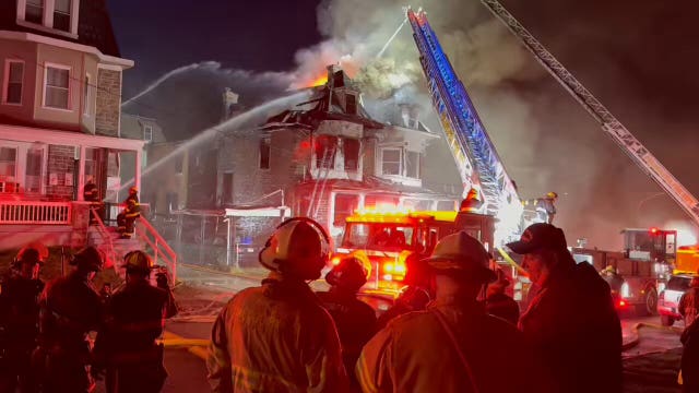 2 unaccounted for as firefighters battle large fire in Philadelphia rowhome: sources