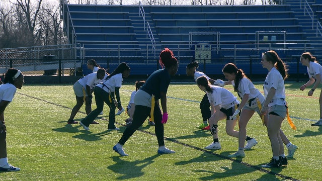 NCAA launches first women's varsity flag football season: Inside team at Neumann University