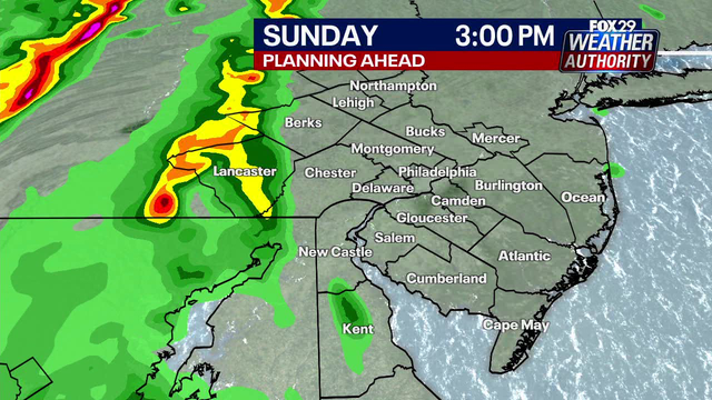 Philadelphia weather: Storms and wind could bring severe weather Sunday evening