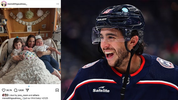Widow of Johnny Gaudreau gives birth to couple's third child: 'Looks exactly like his Daddy'