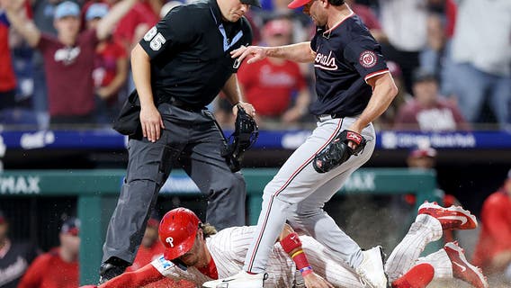 Bryson Stott scores on wild pitch to cap zany ninth inning as Phillies beat Nationals 7-6