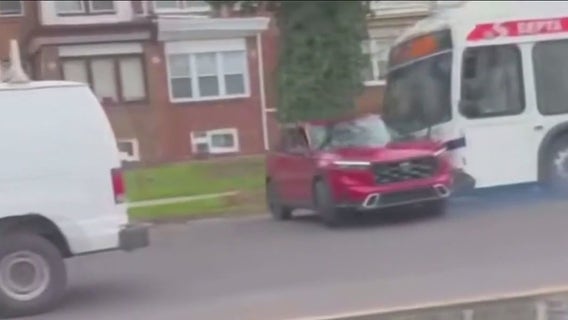 Caught on camera: Wild video of SEPTA bus pushing car sideways