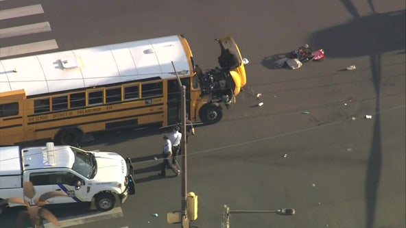 Man in wheelchair fatally struck by school bus in Philly: police