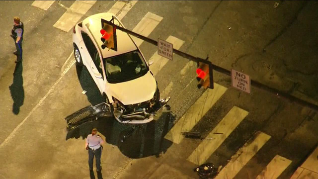 2 people injured after vehicle crashes into Philadelphia police car in Nicetown