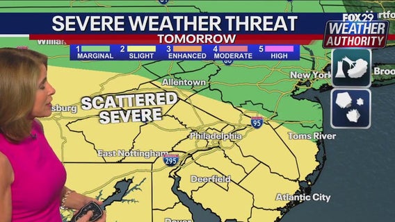 Philadelphia weather: Possible severe weather on the move for Friday am