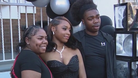 Teen's triumph over tragedy is met with extended family love as they give her special prom night send-off