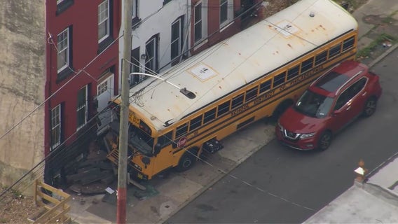 No students aboard bus that crashed into Philadelphia rowhomes, district says