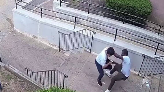 Video: Delivery worker fights back during violent robbery in North Philadelphia