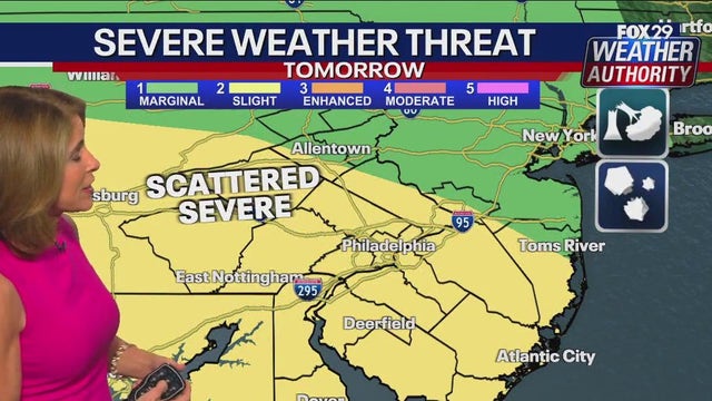 Philadelphia weather: Possible severe weather on the move for Friday am