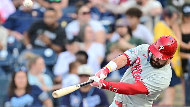 Schwarber's 45-game on-base streak for Phillies is longest in the majors since 2023