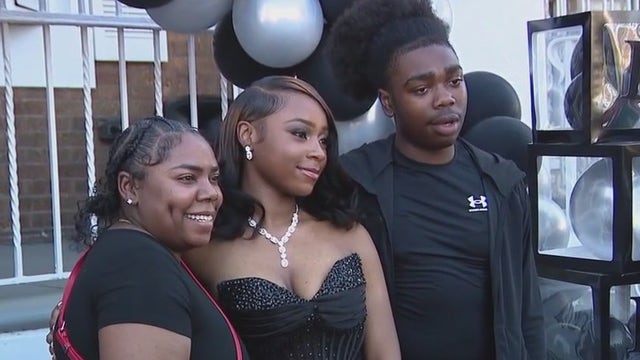 Teen's triumph over tragedy is met with extended family love as they give her special prom night send-off
