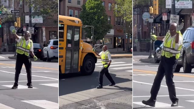 Philly crossing guard brings joy to neighborhood with dance moves, infectious energy