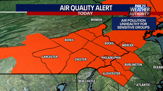 Air quality alert issued in Philadelphia area amid smoke from Canadian wildfires