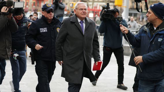 Ex-Sen. Bob Menendez arrives at prison in Pennsylvania to begin 11-year bribery sentence