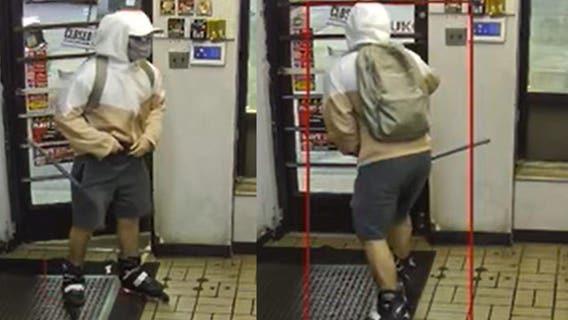 Rollerblading suspect wanted for robbing gas station at gunpoint in Abington