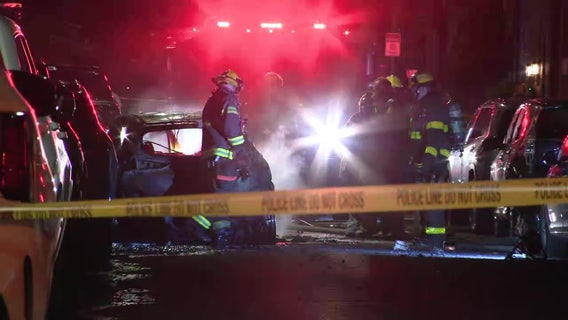 Uber driver killed, passengers escape after vehicle bursts into flames in Fishtown
