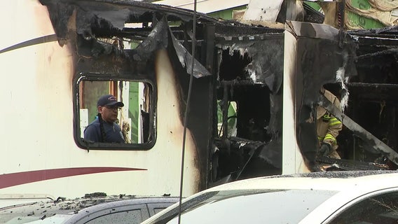 One hurt in fire that started inside RV and spread to rowhome in Philadelphia