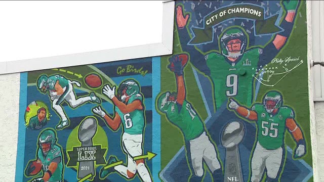 'City of Champions' mural honoring Eagles Super Bowls unveiled in Northeast Philly