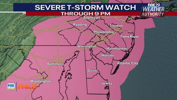 Philadelphia weather: Scattered severe storms push through region