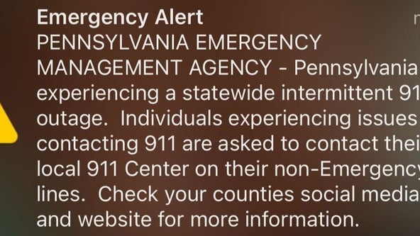 Pa 911 system down; officials advise how you can reach 911 services where you are