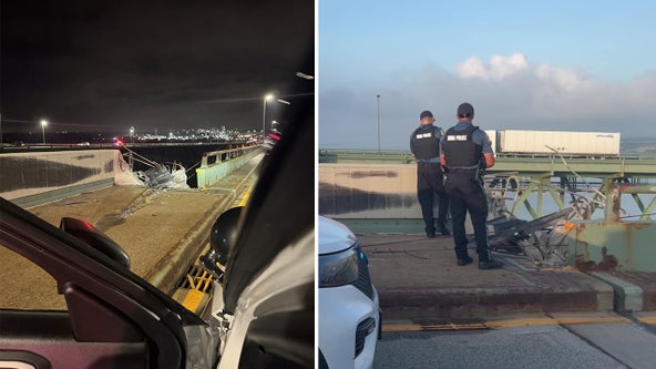 Tractor-trailer cab crashes, falls off Delaware Memorial Bridge; recovery efforts underway