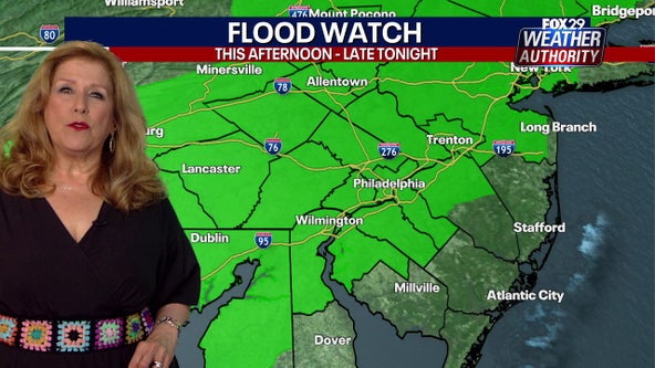 Philadelphia weather: Flood Watch issued for drenching rain Monday afternoon, evening