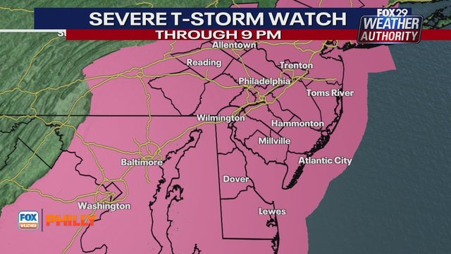 Philadelphia weather: Scattered severe storms push through region