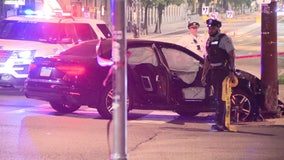 2 teens shot in car in North Philadelphia, causing crash into pole