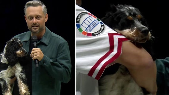 Comedian Nate Bargatze adopts dog during stop in Philadelphia