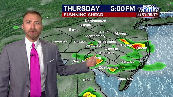 Philadelphia weather: More showers on the way Thursday afternoon and evening