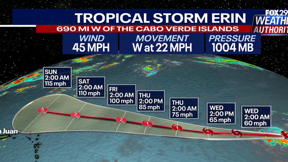 Tropical Storm Erin could become a major hurricane: Will it impact the Northeast?