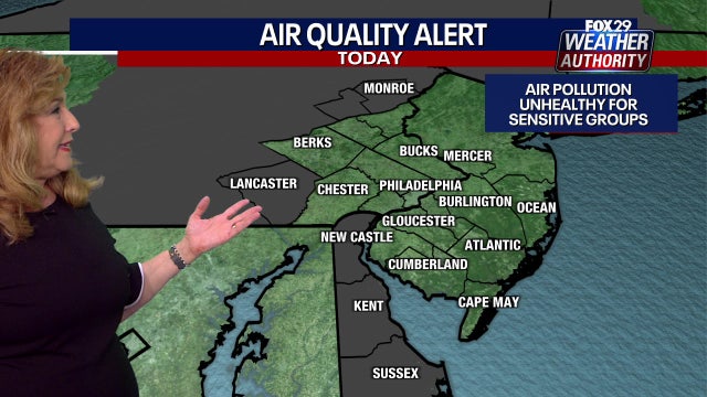 Cloudy, muggy conditions Wednesday; Air Quality Alert for parts of Pennsylvania, Delaware