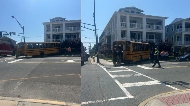 School bus crashes into house at the Jersey Shore