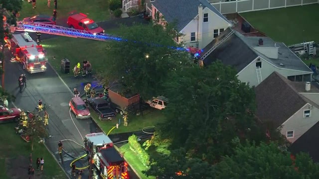 Crews tackle house fire in Bucks County: SKYFOX