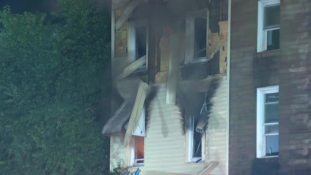 4-alarm fire in Chester damages buildings, torches cars