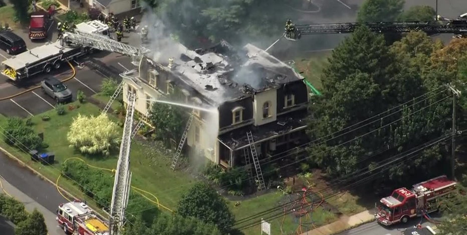 7 displaced after large fire at building in Collegeville: officials